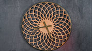 Decorative MDF And Iron Wall Clock 23.75 Inch Height For Home Interiors By Melrose
