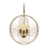 Contemporary Indoor Hanging Light 21 Inch Height Gold Sphere By Melrose