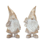 Melrose Carved Spring Gnome Figurine (Set of 2)