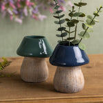 Decorative Indoor Mushroom Planter Set of 2 – Resin – 5.5 Inch Height – By Melrose