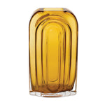Decorative Amber Glass Vase 9.75 Inch Height For Shelves And Tables By Melrose