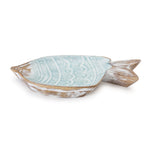 Melrose Geometric Etched Fish Bowl 11.5"L