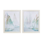 Melrose Framed Watercolor Sailboat Print (Set of 2)