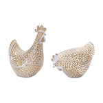 Melrose Etched Chicken Figurine (Set of 2)