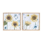 Melrose Framed Sunflower Floral Print (Set of 2)