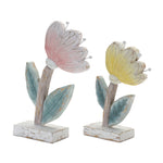 Melrose Carved Floral Decor (Set of 2)