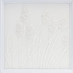 Modern White Wall Plaque Set of 1 – Floral Sculpture – 18.25 Inch Height – By Melrose