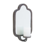 Iron Frame Mirror Wall Sconce Set of 2 Candle Holder Wall Decor 15.75" Tall by Melrose