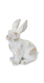 Whimsical Rabbit Figurines Set of 2 – 5.5–6.5 Inch Height – Resin Decorative Accent – By Melrose