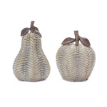 Melrose Wicker Apple and Pear Decor (Set of 2)