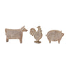 Melrose Floral Etched Farm Animal (Set of 3)