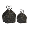 Indoor White Storage Baskets Made from Woven Wood
