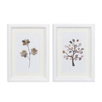 Melrose Framed Tree and Floral Pebble Art (Set of 2)