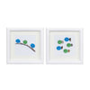 Decorative Bird and Fish Wall Art – Set of 2, 10"SQ MDF & Glass – Indoor Display – By Melrose