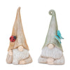 Melrose Gnome Statue with Wood Grain Design (Set of 2)