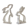 Melrose Beaded Rabbit Outline Decor (Set of 2)