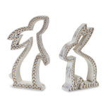 Melrose Beaded Rabbit Outline Decor (Set of 2)