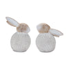 Decorative Resin Bunny Figurines – 6"H Wicker Look (Set of 2)