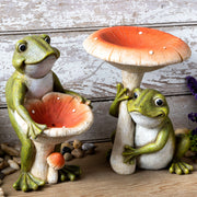 Woodland Frog with Mushroom Accents – Nature Inspired Resin Set