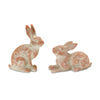 Melrose Distressed Garden Rabbit Statue (Set of 2)