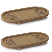 Ornate Wood Tray Set – 1.75