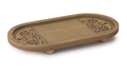 Brown Wood Tray Duo – Bohemian Tabletop Decor