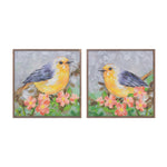 Melrose Framed Bird Canvas Block (Set of 4)