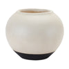 Cream and Black Two Tone Ceramic Vase – 8.75 Inch