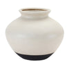 Cream and Black Two Tone Ceramic Vase – 7.5 Inch