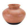 Brown and Black Two Tone Ceramic Vase – 7.75 Inch