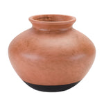 Two Tone Ceramic Vase – 7.75"H Brown and Black Urn Style Accent by Melrose