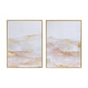 Melrose Framed Blush Canvas Wall Art (Set of 2)