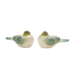 Cottage Bird Figurines – Set of 2, 7.5"L Nature-Inspired Resin Accents by Melrose