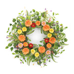 Melrose Mixed Daisy Floral Wreath 27.5"D