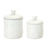 Farmhouse Animal Ceramic Canisters – Set of 2