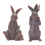 Melrose Mother Rabbit and Baby Bunny Statue (Set of 2)