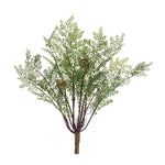 Green Brown Fern Bush 13" Height Faux Floral Arrangement by Melrose