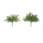 Fern Bush Set of 12 Faux Greenery Stems 8.75" Tall Indoor Decor by Melrose