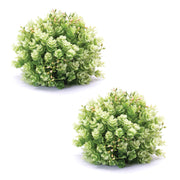 Artificial Leaf Half Orb Set of 2 – Green Plastic Decorative Décor