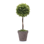 Artificial Topiary Plant in Pot Green Faux Foliage 17.5" Tall by Melrose