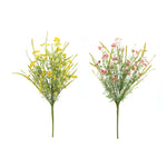 Faux Yarrow Spray Bush Set of 2 Plastic Floral Accent – 21inch by Melrose