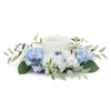 Mixed Floral Candle Ring – Polyester Decorative Accent – 8in
