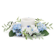 Mixed Floral Candle Ring – Polyester Decorative Accent – 8in