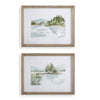 Tranquil lake view wall art