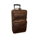 Amerileather  26-Inch Expandable Suitcase with Wheels – Elegant Upright Travel Case in Durable Top Grain Leather