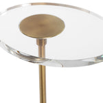 Polished slab top side table