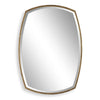 Uttermost Varenna Vanity Mirror with Antiqued Gold Iron Frame and Curved Edges