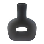 Sagebrook Home 17444-02 Dol, 8" Open Cut Vase, Black