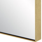 Transitional Gold Wall Mirror – Uttermost Ticket, Floating Glass Edge for Indoor Spaces