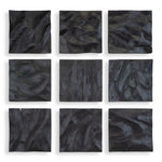Uttermost 04377 Elegant Handcrafted Panels Malosi Black Wood Wall Decor Set of 9